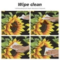 thumbnail image 4 of ONETECH Spring Sunflower Tablecloth Round 60 Inch Ruitic Yellow Floral Table Cloth Waterproof Fabric Farmhouse Sun Flower Tablecloths Decorative for Holiday Home Party Wedding Picnic, 4 of 7
