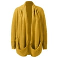 thumbnail image 4 of Vedolay Womens Cardigan Sweaters 2023 Fall Button Down Ribbed Knit Cropped Cardigan Sweater Top Yellow,XL, 4 of 5