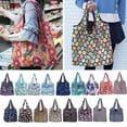 thumbnail image 4 of Bolso de compras ecológico plegable para mujer, bolsa de mano de moda, reutilizable, para frutas y verduras, organizador de comestibles, 4 of 4