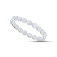 thumbnail image 2 of AFFY Flat Beaded / Dotted Engagement Wedding Ring Band 10K White Gold Jewelry Gift For Women-5, 2 of 3
