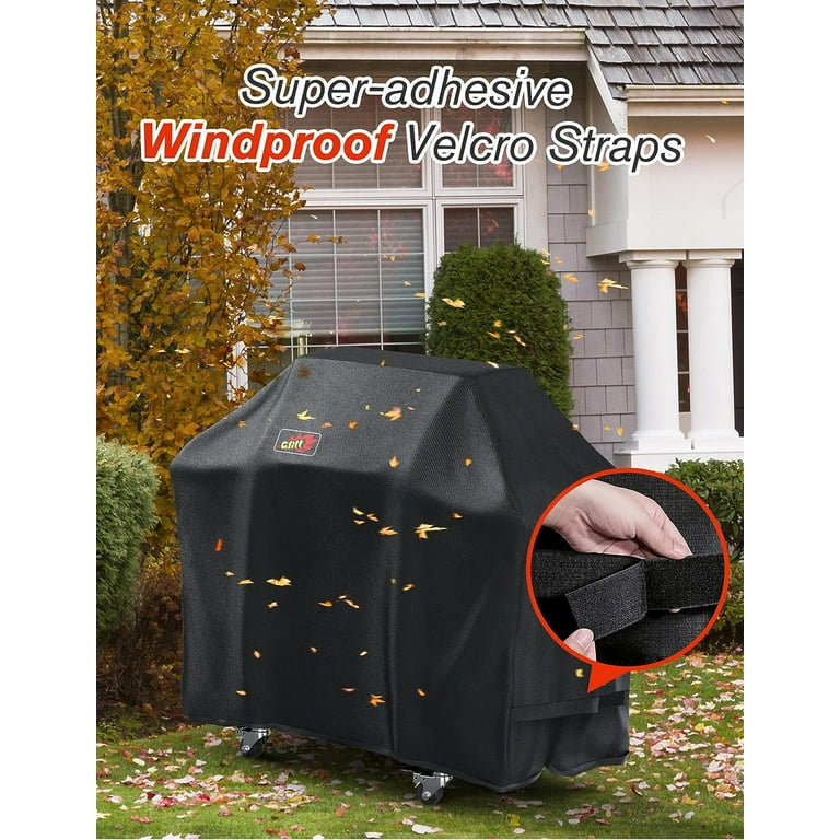VIBOOS grill-cover Grill Cover, Bbq Grill Cover, Waterproof, Weather  Resistant, Rip-Proof, Anti-Uv, Fade Resistant, With Adjustable Velcro  Strap, G