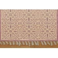 thumbnail image 6 of Casavani Block Printed Pink Rug For Living Room 5'x5' Cotton Square Area Rugs for Outdoor Patio, 6 of 7