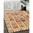 thumbnail image 3 of Ahgly Company Machine Washable Indoor Round Abstract Chestnut Red Area Rugs, 8' Round, 3 of 7