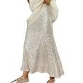 thumbnail image 2 of New Summer Women's Bodycon Sequin Glitter Long Skirt High Waist for Night Out and Party, 2 of 8