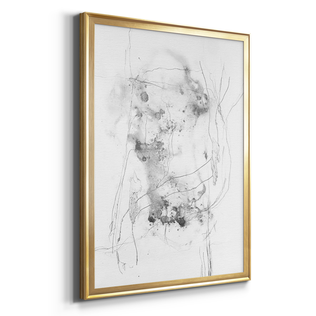 Graphite Abstract IV Premium Framed Print, in Gold, Black, or Silver - Ready to Hang