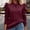 Red, variant on Women's Hoodies Drawstring Puff Long Sleeve Casual Pullover Sweatshirt Solid Hooded Sweatshirt Pullover Tops Blouse Army Green 4