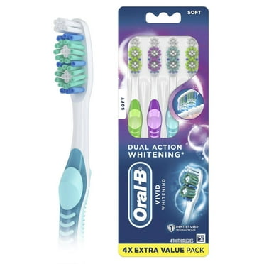 2X - Oral-B 3D White Vivid Manual Toothbrushes, Soft Bristles, 4ct