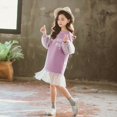 thumbnail image 1 of Vestido de primavera y otoño para niñas, suéter elegante para niñas pequeñas, vestido de princesa de manga larga con hilo para niñas pequeñas, 1 of 6