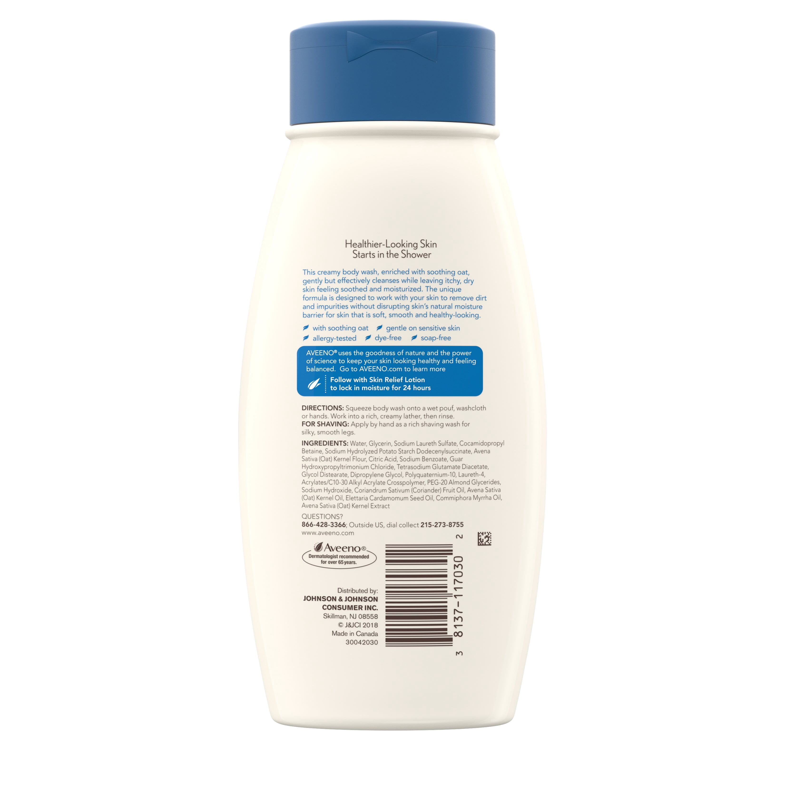 Aveeno Skin Relief Fragrance Free Body Wash For Dry Skin 18 Fl Oz Walmart Com Walmart Com