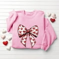 thumbnail image 4 of Valentines Day Pullover Sweatshirts Women Cute Heart Graphic Valentine Sweater Tops Casual Funny Long Sleeve Shirts, XL Pink, 4 of 6