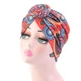 thumbnail image 4 of Tkrady Boho Swirl Knotted Headscarf Hat Vintage Fashion Hat African Handmade Flower Hat, 4 of 8