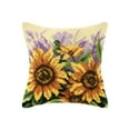 thumbnail image 2 of Floral Cross-Stitch Pillow Cover - DIY Sunflower Cross Stitch Pillow C, 2 of 2