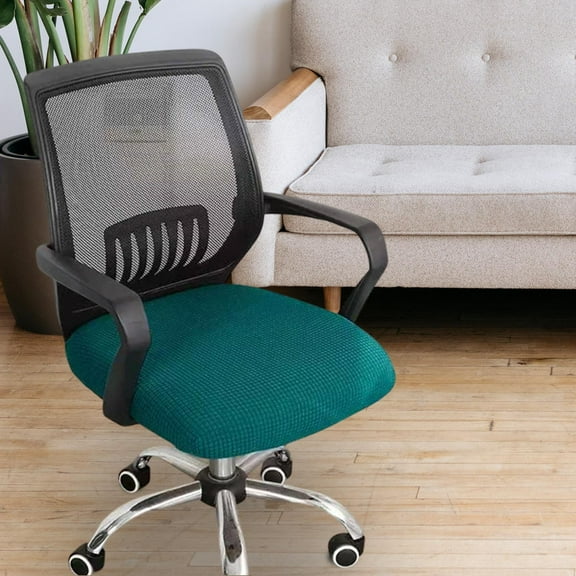 Fancyes Office Chair Cover Dustproof Washable Anti Slip Removable Armrests Slipcover Green