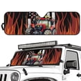thumbnail image 2 of Psesaysky Flame Tractor Flag Windshield Sun Shade for Car Off-road Vehicle SUV Truck (52.95x16.14 Inches), Sun Shade Windshield, Shades for Windows, Protector Blocks UV, Funny Car Decor, 2 of 7