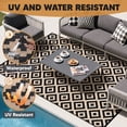 thumbnail image 4 of UNTIMATY 8'×10' Outdoor Rug Waterproof Patio Carpet Outdoor Area Rug Large Plastic Straw Mat for RV Camping Porch Deck Balcony, Black and Beige, 4 of 9