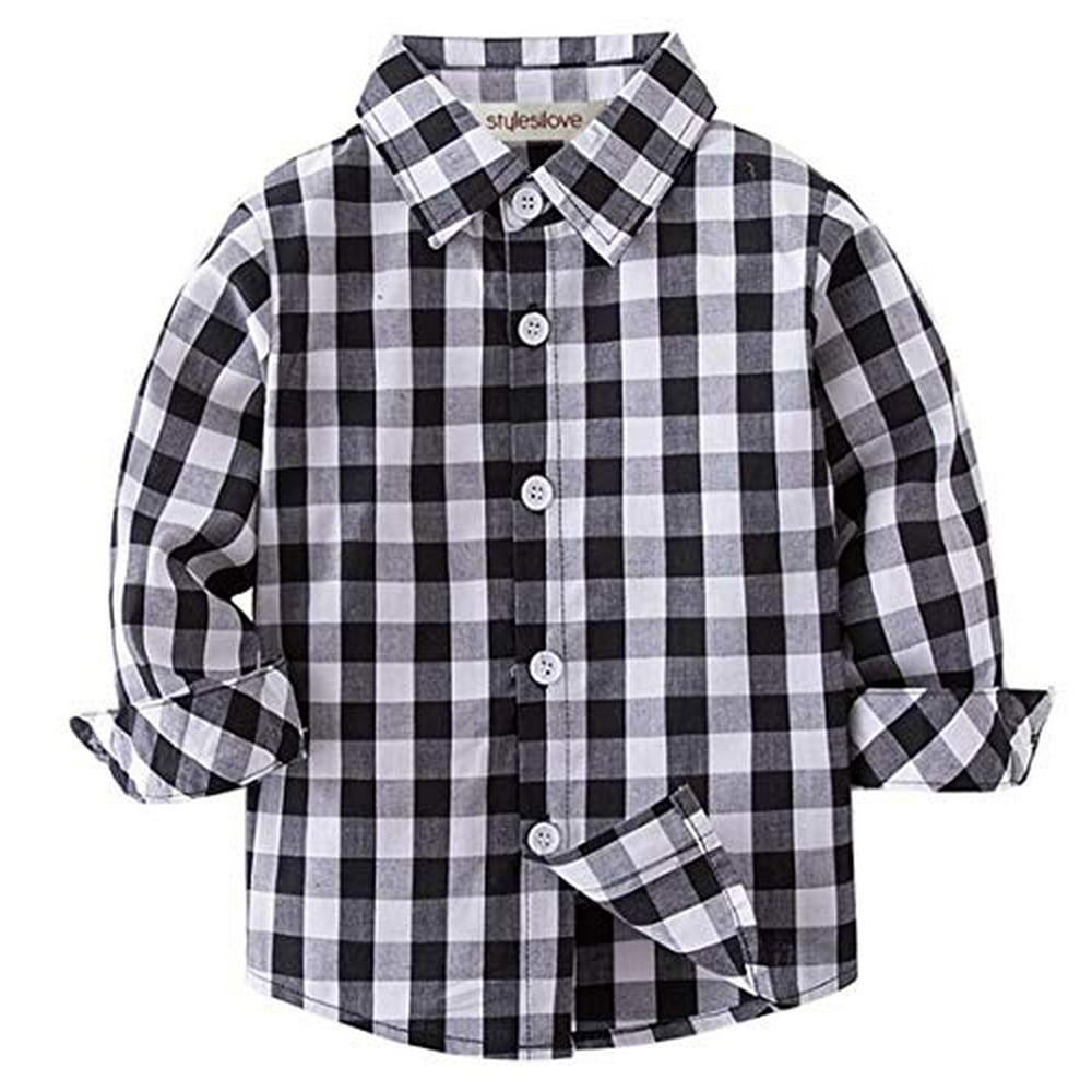 StylesILove StylesILove Toddler Little Boy Long Sleeve Cotton Button