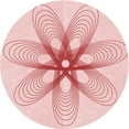 thumbnail image 1 of Ahgly Company Tapis Rond Lavable en Machine Intérieur Transitionnel Rose Bubble Gum Rose, 3 Pieds Rond, 1 of 7