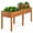 Brown, variant on Costway Outdoor Raised Garden Bed with Legs 73x23x30in Wood Planter Box with Divider Panel Beige