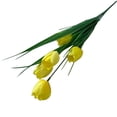thumbnail image 4 of Ikeay Artificial Tulip Flowers Bouquet, Realistic Faux Plastic Greenery Stems for Home Decor, Wedding, Wreath, Centerpiece, Multicolor, 1 Bunch Yellow, 4 of 4