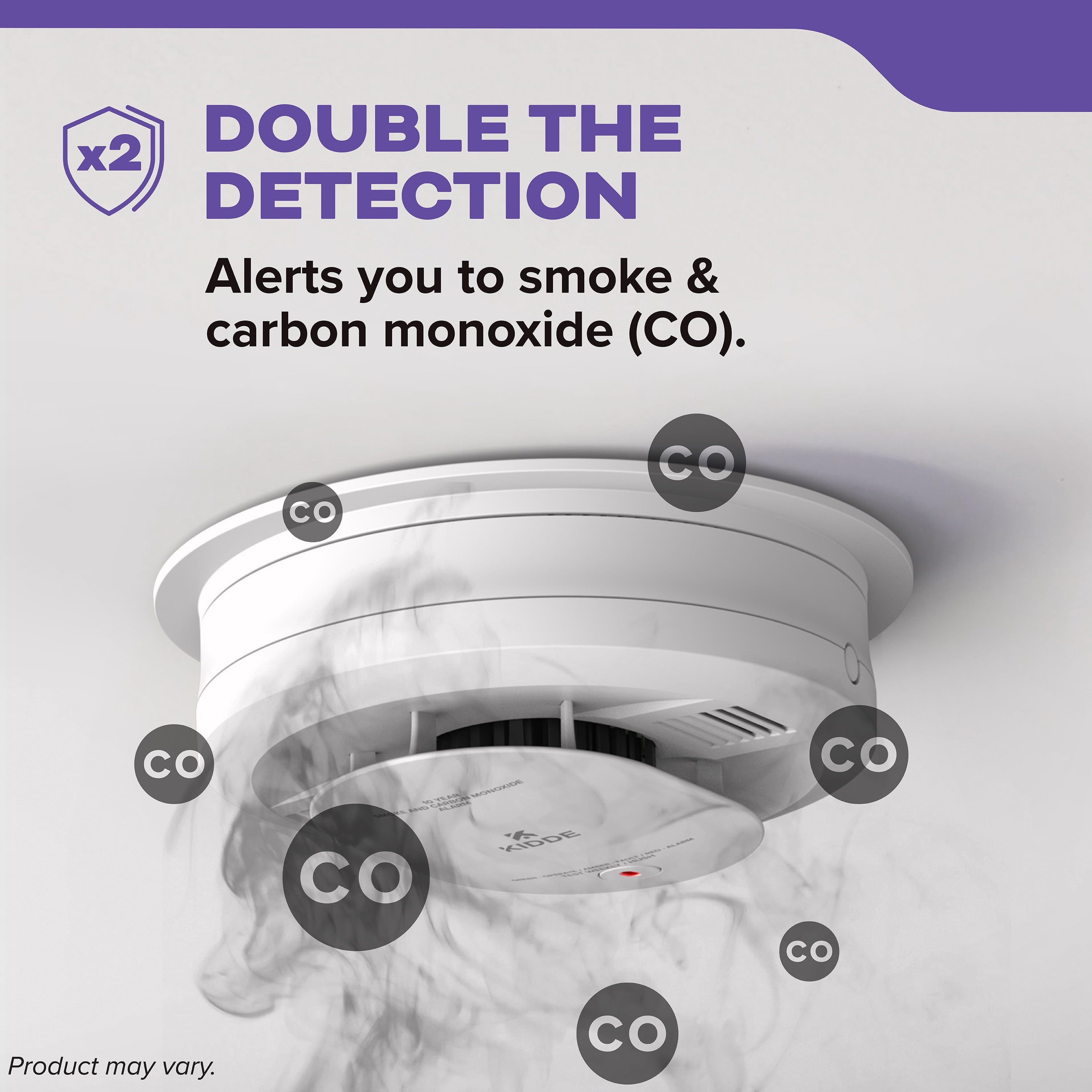 Kidde Hardwired Combination Smoke & Carbon Monoxide Detector, AA Battery Backup, 5-inch