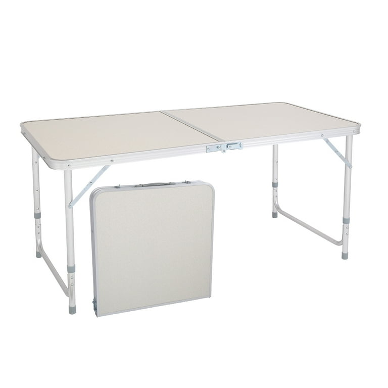 vidaXL Table pliable de camping avec 4 sièges Acier Aluminium