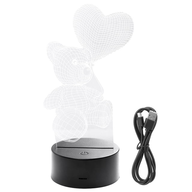 Lámpara de escritorio decorativa con luz nocturna LED 3D para habitación de niños, regalos de cumpleaños de Navidad