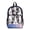 Soccer Ball Star Pattern, variant on Whosucclay Soccer Ball Star Pattern 17 Inch Transparent Backpack, Dual Side Mesh Pockets Clear Backpack, Wide Shoulder Straps Side Pockets Bookbag for High School