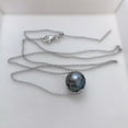 thumbnail image 2 of K-KED 11mm Tahitian Saltwater Faceted Pearl Pendant Necklace Sterling Silver Chain, 2 of 6