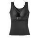 thumbnail image 1 of Ropa interior térmica para mujer, de invierno, autocalentable, de color sólido, con cuello en V y hebilla frontal, cálida y sin costuras, de forro polar, resistente al frío, de poliéster., 1 of 4