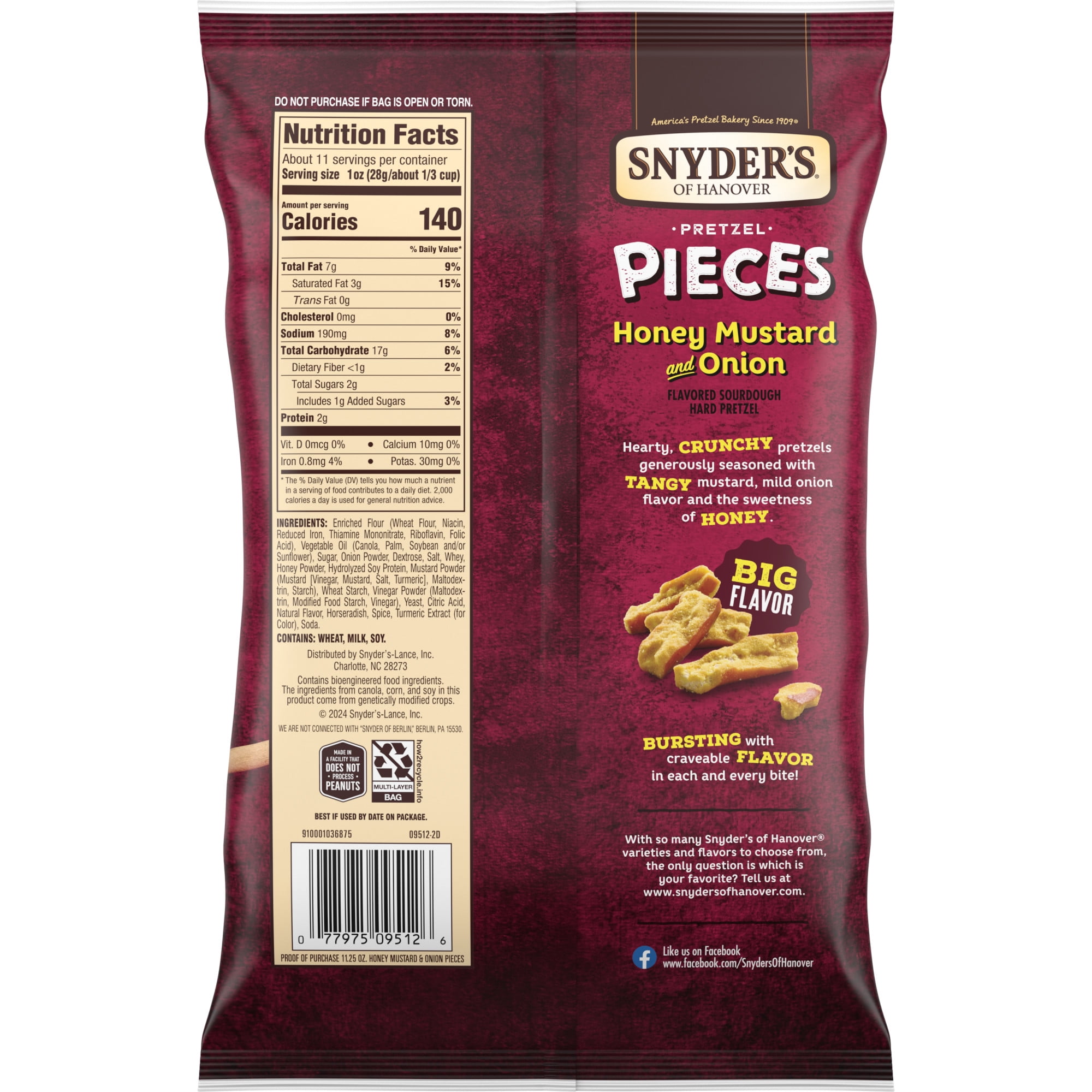 snyder's of hanover honey mustard and onion