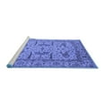 thumbnail image 2 of Ahgly Company Machine Washable Indoor Rectangle Oriental Blue Industrial Area Rugs, 2' x 3', 2 of 4