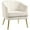 Cream White, variant on HOMCOM Fabric Accent Chair Armchair with Gold Metal Legs Cream White