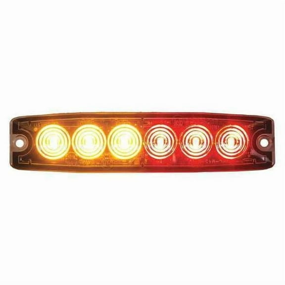 Buyers Products Strobe Light,Ultra-Thin,Red/Amber,5" 8892206