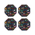 thumbnail image 2 of Balery 4 Pcs Basketballleather Coasters Set, Drink Table Cup Coasters For Living Room Kitchen Coffee Decor, 2 of 9