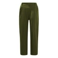thumbnail image 4 of WILLBEST Pantalones Casuales de Mujer con Cintura Elástica y Bolsillos, Pantalones Casuales de Lino Cómodos para Uso Diario Chica, 4 of 5
