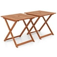 thumbnail image 1 of Costway 2 PCS 29.5" x 29.5" Patio Dining Table with Teak Painting 2" Umbrella Hole, 1 of 9