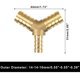 thumbnail image 5 of Conector de ajuste de manguera de motor Universal de 14-14-10mm, reductor de ajuste de manguera en forma de Y, 3 vías para combustible, aire, agua, Gas, tubería de aceite, tono dorado de latón, 5 of 7