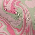 thumbnail image 4 of Pink Abstract Shower Curtain Green Wavy Swirl Marble Liquid Background Fabric Shower Curtains Decor Retro Boho Bath Curtain Bathroom Accessories 72x72 Inches, 4 of 6