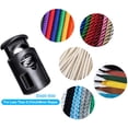 thumbnail image 7 of Plastic Cord Locks for Drawstrings, Paracord Lock, Single Hole Spring Toggle Stopper Cord Stops Fastener Toggles for Shoelaces, Drawstrings, Paracord, Bags, Clothing, and More (10PCS, Black), 7 of 7