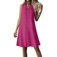 thumbnail image 3 of Horkkom Sleeveless Dress for Women V Neck Zipper Mini Dresses Summer Beach Vacation Sundresses XL, 3 of 10