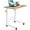 Oak 2- L, variant on HYJY Mobile Computer Desk Cart - Height Adjustable Laptop Table With Wheels, Rolling Stand, Sofa Side Table, Portable Tray for Couch, Bed, Home Office (Oak 2- L)