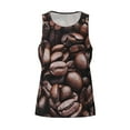 thumbnail image 4 of Fotbe Coffee Bean Pattern Men's Quick Dry Workout Tank Top Gym Muscle Tee Fitness Bodybuilding Sleeveless T Shirt Breathable Workout Shirt-X-Large, 4 of 9