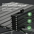 thumbnail image 2 of Black Aluminum Outdoor Folding Table, Portable Roll-Up Picnic & Camping Table with Carry Bag for Beach, BBQ, Backyard, Party, Patio, 2 of 10