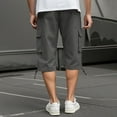 thumbnail image 6 of Men's Casual Cargo Shorts with Pockets Comfortable Loose Fit Versatile Workout Outdoor Travel Lightweight Breathable Men's Pants for At Home Travel Stretch, 6 of 6