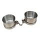 thumbnail image 4 of 2 piezas aves loro jaulas colgando comedero acero inoxidable recipiente de agua de comida l Sunnimix Alimentador de loros de aves de mascota, 4 of 8