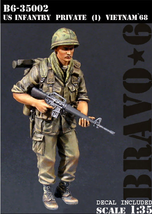 1/35 Resin Figure Model Kit Vietnam War US Soldier And Dog Unpainted Unassembled