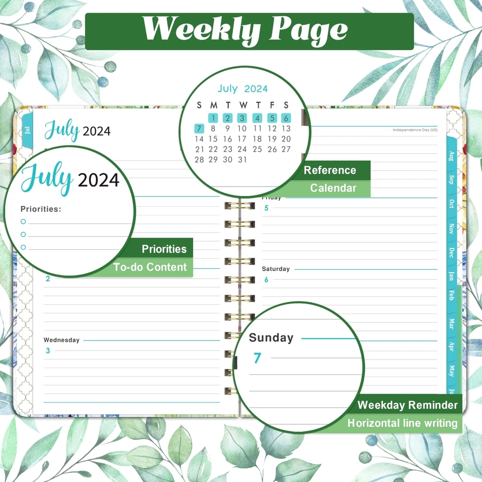 Planner 2024-2025 - 2024-2025 Weekly & Monthly Planner From July 2024 To June...