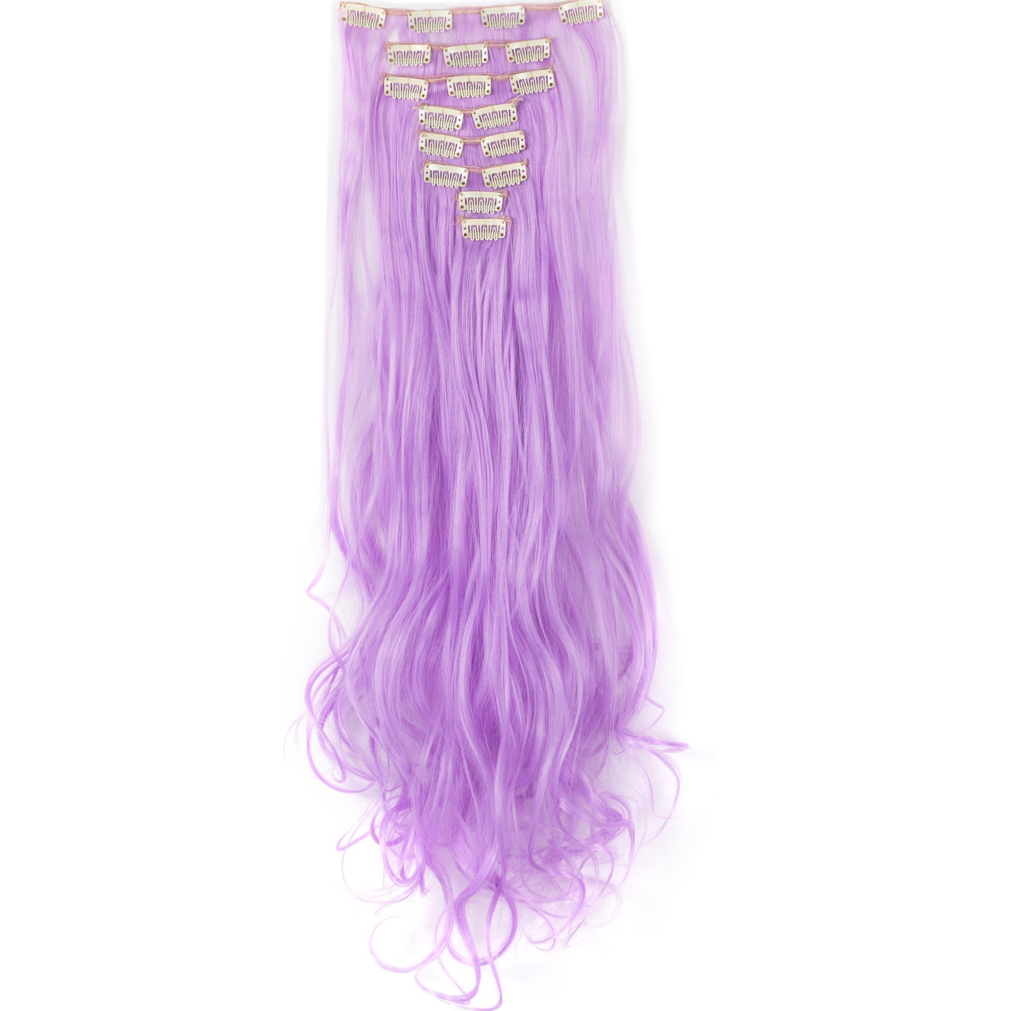 LELINTA 24" Women Curly Long Hair in hair extensions 8 Pieces 19 Clips