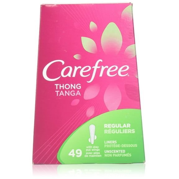 Carefree Thong Regular 49 Count Unscented Liner (2 Pack)