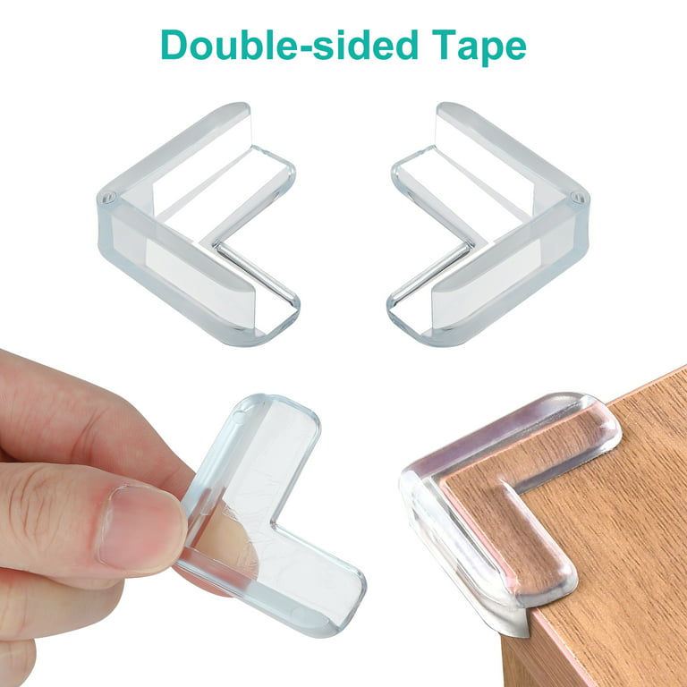 EEEkit 20pcs Clear Corner Protectors Baby Safety Table Corner Guards  L-Shaped Edge Bumpers, High Resistant Self-Adhesive for Furniture, Bed,  Dressers, Cabinets 